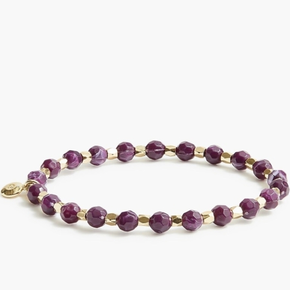 J Crew Beaded bracelet Dark Berry - Picture 5 of 5